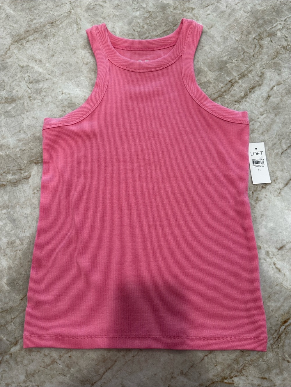 LOFT Women’s' Pink Ribbed Tank Top